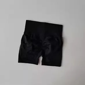 Shorts esportivos de levantamento de quadril pêssego, feminino, cintura alta e cintura apertada, emagrecimento, corrida, quadril, secagem rápida, calças justas de três pontos