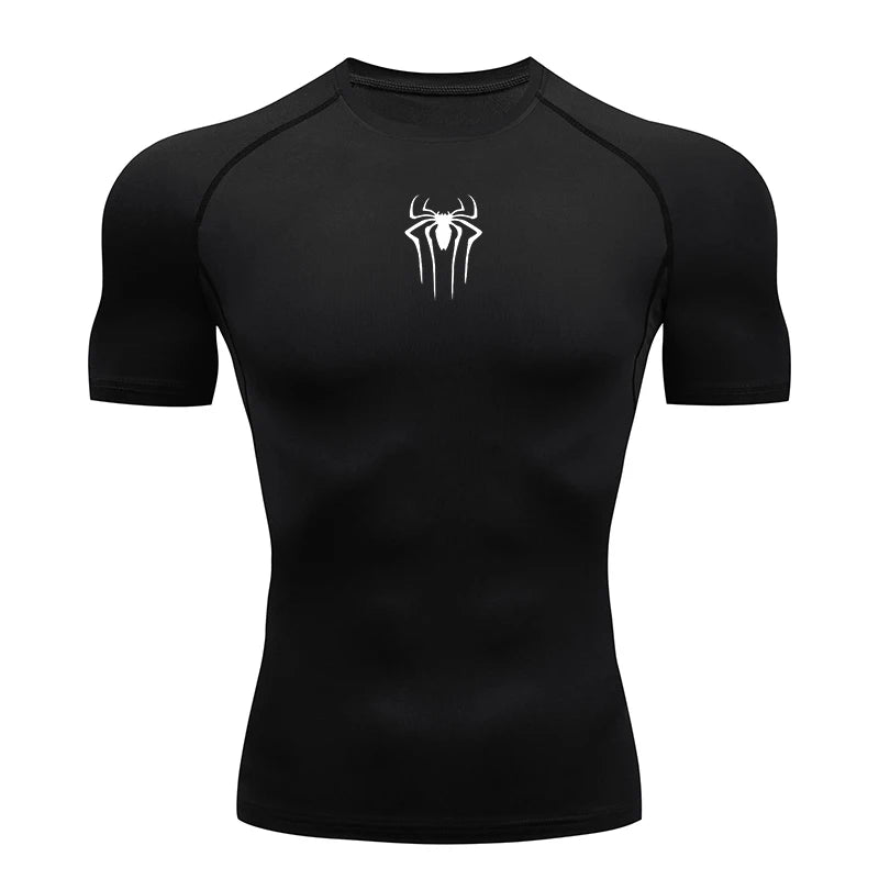 2025 Compressão T Shirt Homens Manga Curta Esporte Tees Fitness Corrida Sportsear Homens Ginásio Elástico Secagem Rápida Jogging T-shirt Tops