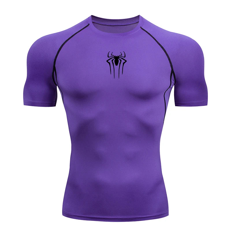 2025 Compressão T Shirt Homens Manga Curta Esporte Tees Fitness Corrida Sportsear Homens Ginásio Elástico Secagem Rápida Jogging T-shirt Tops