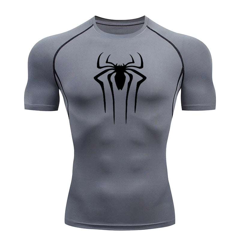 2025 Compressão T Shirt Homens Manga Curta Esporte Tees Fitness Corrida Sportsear Homens Ginásio Elástico Secagem Rápida Jogging T-shirt Tops