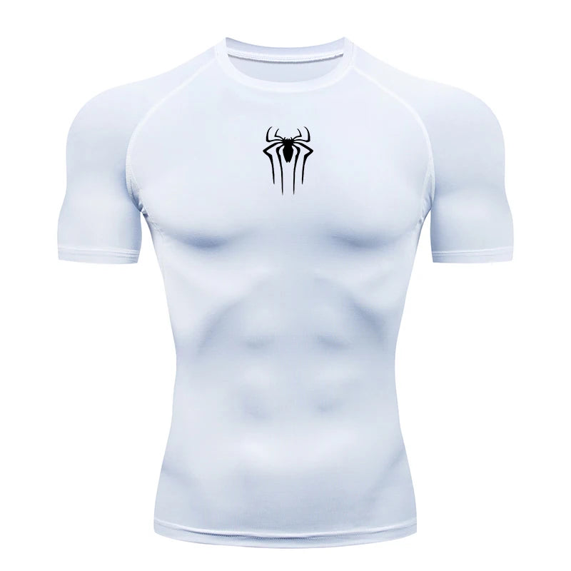 2025 Compressão T Shirt Homens Manga Curta Esporte Tees Fitness Corrida Sportsear Homens Ginásio Elástico Secagem Rápida Jogging T-shirt Tops