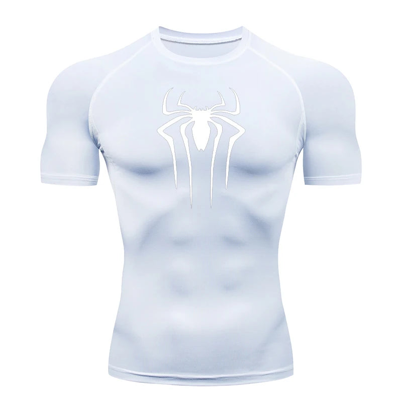 2025 Compressão T Shirt Homens Manga Curta Esporte Tees Fitness Corrida Sportsear Homens Ginásio Elástico Secagem Rápida Jogging T-shirt Tops