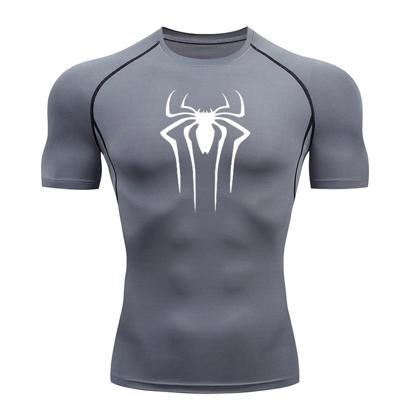 2025 Compressão T Shirt Homens Manga Curta Esporte Tees Fitness Corrida Sportsear Homens Ginásio Elástico Secagem Rápida Jogging T-shirt Tops