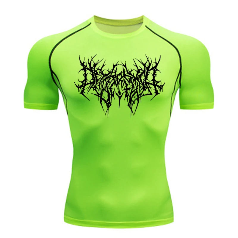 Camiseta masculina masculina corrida esportiva camiseta masculina compressão fitness tops camiseta secagem rápida treinamento apertado academia esporte corrida camisas jersey