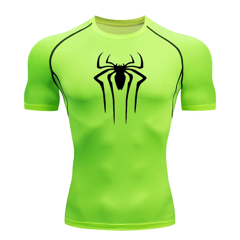 2025 Compressão T Shirt Homens Manga Curta Esporte Tees Fitness Corrida Sportsear Homens Ginásio Elástico Secagem Rápida Jogging T-shirt Tops