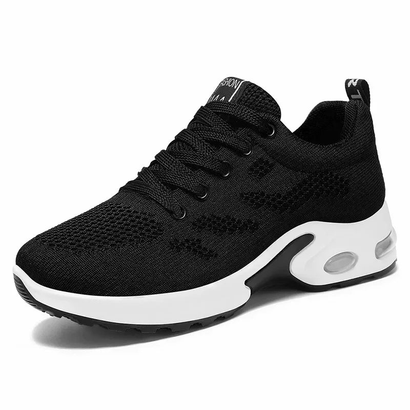 2025 Novo Estilo Sapatos Femininos Estilo Coreano Casual Almofada de Ar Respirável Fundo Macio Sapatos Esportivos para Mulheres