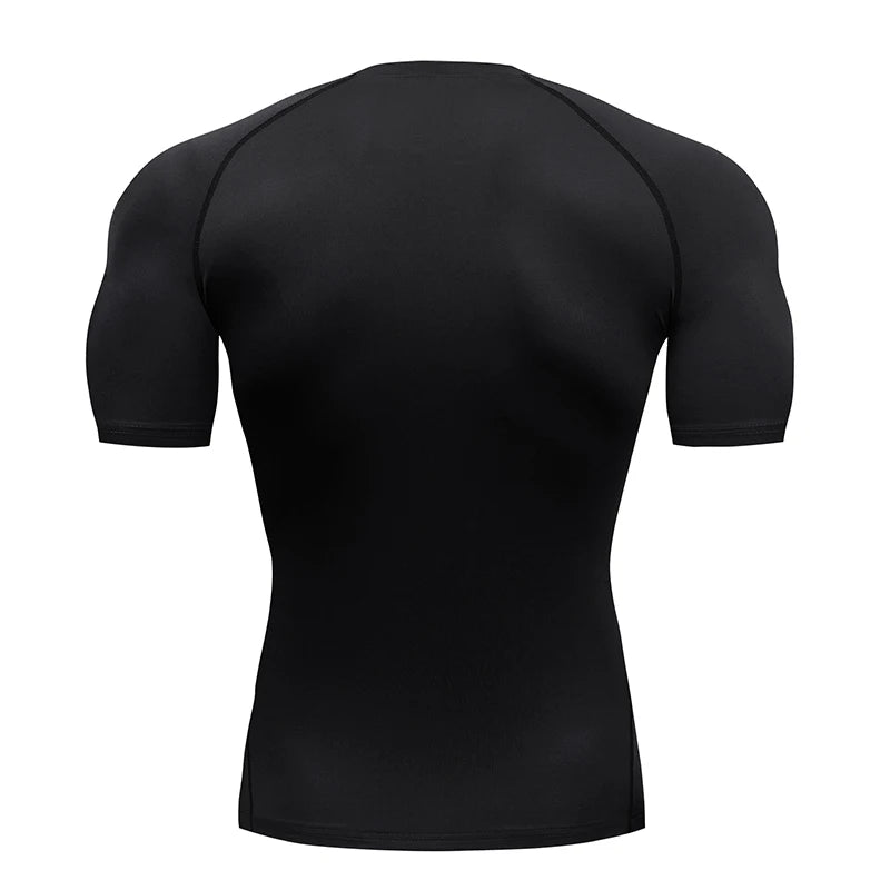 2025 Compressão T Shirt Homens Manga Curta Esporte Tees Fitness Corrida Sportsear Homens Ginásio Elástico Secagem Rápida Jogging T-shirt Tops