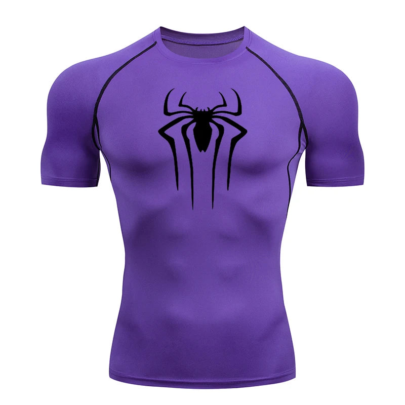 2025 Compressão T Shirt Homens Manga Curta Esporte Tees Fitness Corrida Sportsear Homens Ginásio Elástico Secagem Rápida Jogging T-shirt Tops