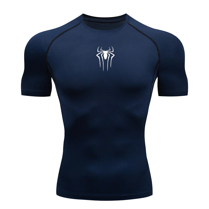 2025 Compressão T Shirt Homens Manga Curta Esporte Tees Fitness Corrida Sportsear Homens Ginásio Elástico Secagem Rápida Jogging T-shirt Tops